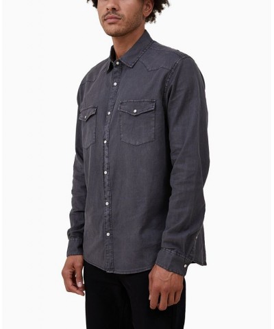 Men's Dallas Long Sleeve Shirt Black $33.60 Shirts
