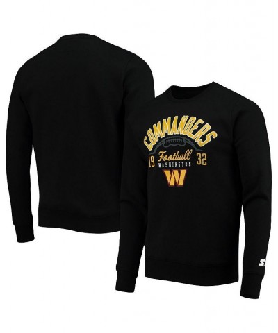 Men's Black Washington Commanders Pullover Sweatshirt $39.90 Sweatshirt