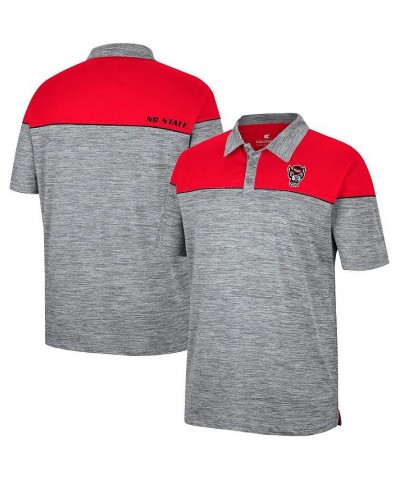 Men's Heathered Gray, Red NC State Wolfpack Birdie Polo Shirt $31.79 Polo Shirts